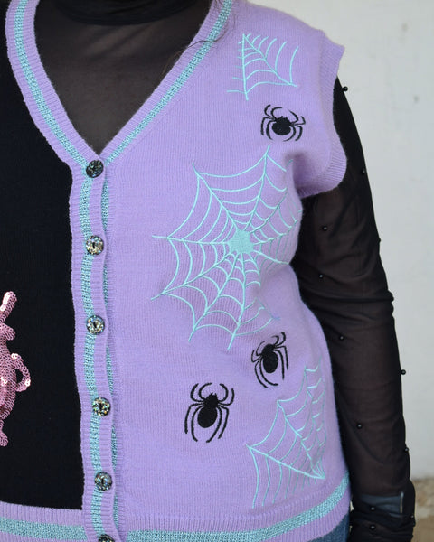 WITCHY ELEMENTS SWEATER VEST- BLACK - REG/CURVY