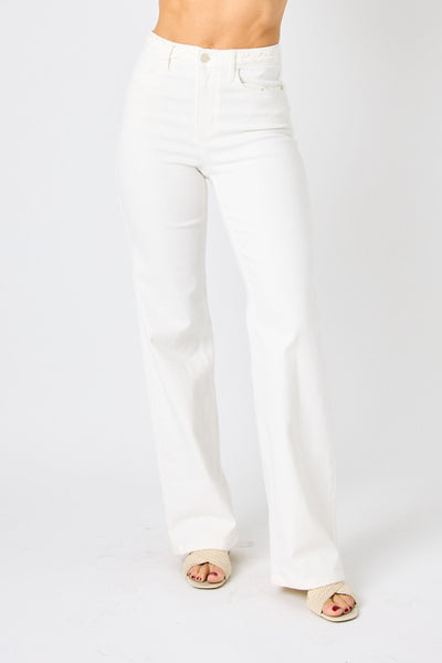 HW BRAIDED WAISTBAND DETAIL JEANS BY JUDY BLUE