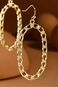 LIFE IS GOOD CHAIN LINKED EARRINGS - 2 COLORS