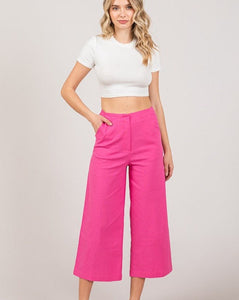 MAKE UP YOUR MIND WIDE CULOTTE PANT - 2 COLORS