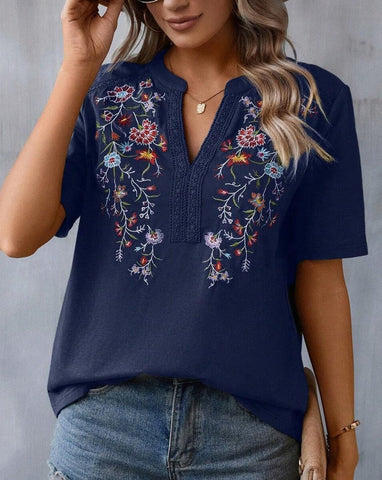 SIDNEY EMBROIDERED SHORT SLEEVE SHIRT