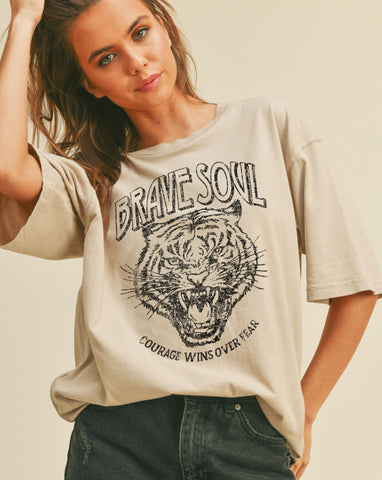 BRAVE SOUL TIGER GRAPHIC TEE
