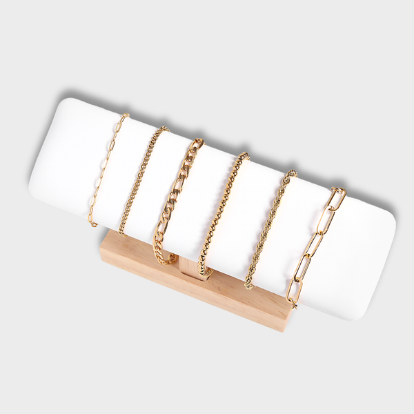 18K GOLD PLATED PAPERCLIP CHAIN BRACELET - GOLD