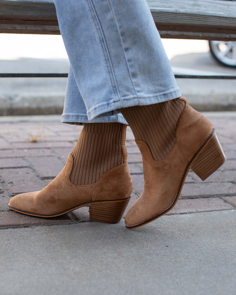 CRACKLING CAMEL SUEDE BOOT BY CORKYS - Salty Lime Boutique