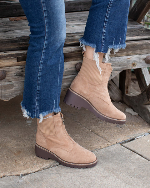 BOO CAMEL SUEDE BOOT BY CORKY'S - Salty Lime Boutique