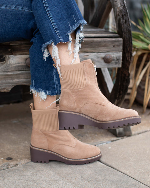BOO CAMEL SUEDE BOOT BY CORKY'S - Salty Lime Boutique