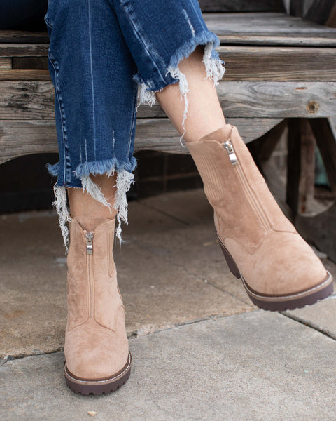 BOO CAMEL SUEDE BOOT BY CORKY'S - Salty Lime Boutique