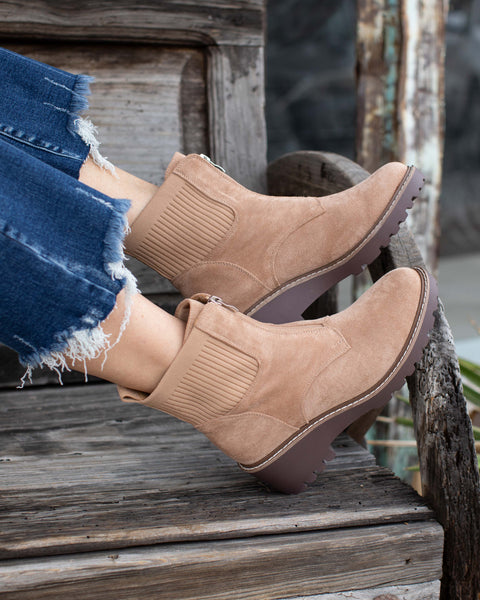 BOO CAMEL SUEDE BOOT BY CORKY'S - Salty Lime Boutique