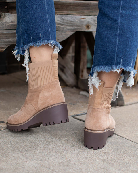 BOO CAMEL SUEDE BOOT BY CORKY'S - Salty Lime Boutique