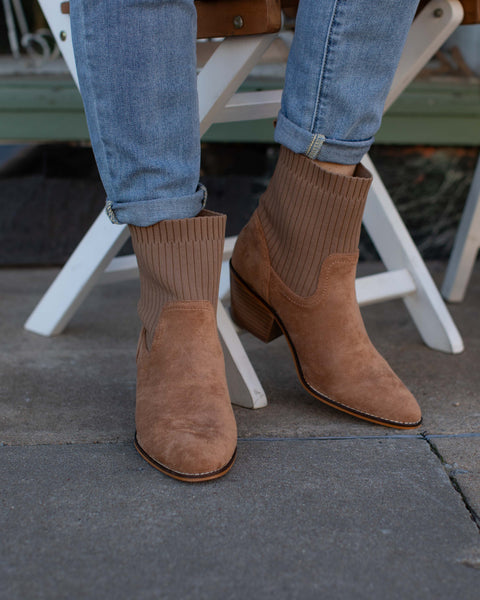 CRACKLING CAMEL SUEDE BOOT BY CORKYS - Salty Lime Boutique