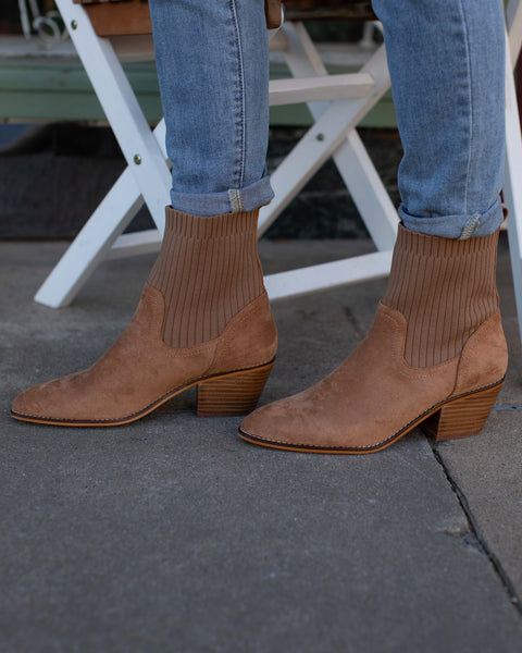 CRACKLING CAMEL SUEDE BOOT BY CORKYS - Salty Lime Boutique