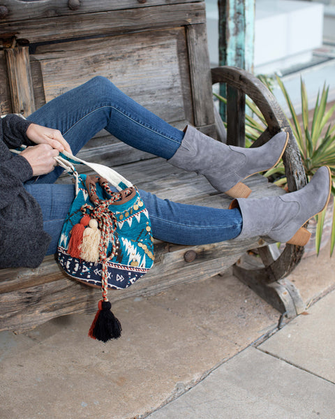 WICKED FAUX SUEDE BOOT BY CORKY'S - GREY - Salty Lime Boutique