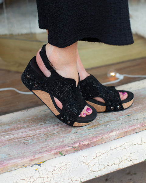 STARRY NIGHT CORK WRAPPED WEDGE BY VERY G