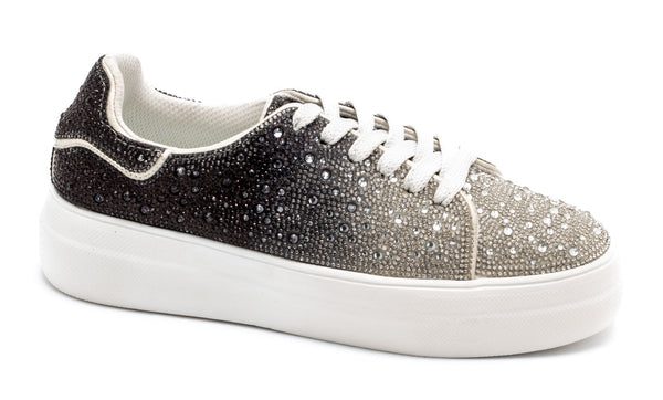 BEDAZZLE SILVER OMBRE RHINESTONE SNEAKS BY CORKY'S