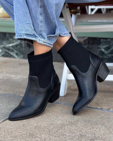 CRACKLING BLACK BOOT BY CORKYS - Salty Lime Boutique
