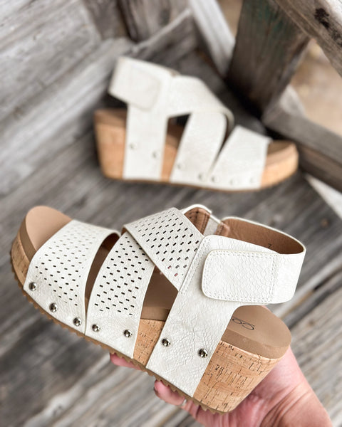 GUILTY PLEASURE WEDGE BY CORKYS - IVORY - Salty Lime Boutique