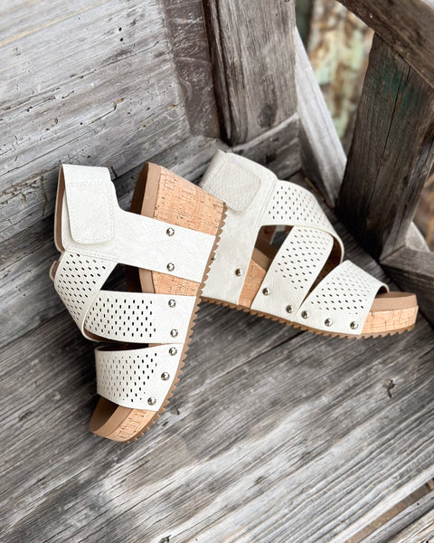 GUILTY PLEASURE WEDGE BY CORKYS - IVORY - Salty Lime Boutique
