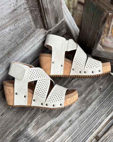 GUILTY PLEASURE WEDGE BY CORKYS - IVORY - Salty Lime Boutique