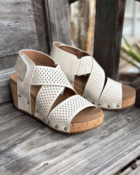 GUILTY PLEASURE WEDGE BY CORKYS - IVORY - Salty Lime Boutique
