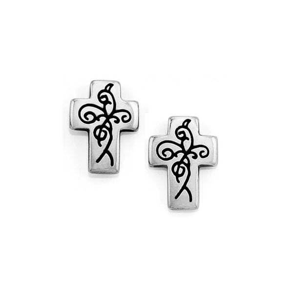 TRUE CROSS MINI POST EARRINGS- BRIGHTON