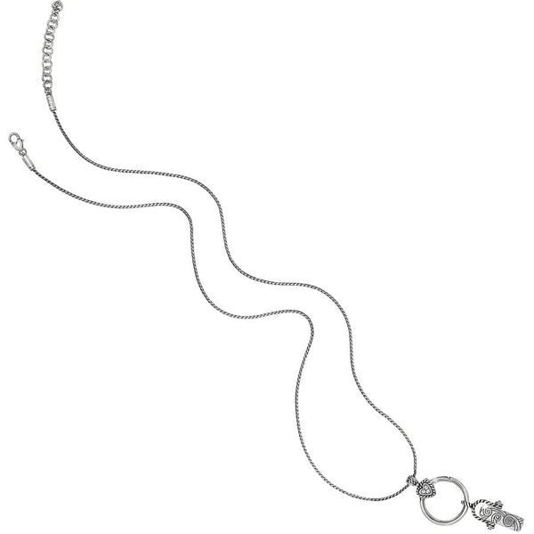 HEART CHARM BADGE CLIP NECKLACE- BRIGHTON