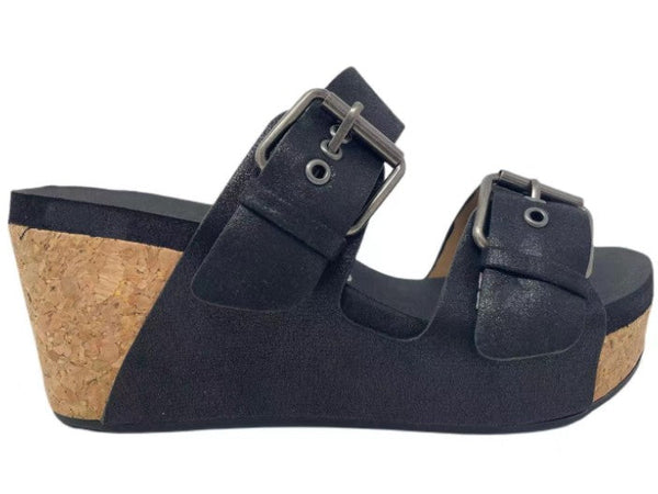 LAURIE BLACK WEDGE BY VERY G - Salty Lime Boutique