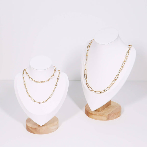 18K GOLD PLATED PAPERCLIP CHAIN NECKLACE