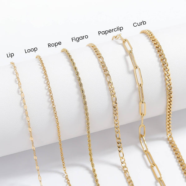 18K GOLD PLATED PAPERCLIP CHAIN NECKLACE