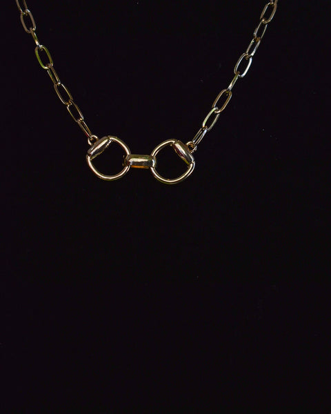 HORSEBIT NECKLACE - GOLD - Salty Lime Boutique