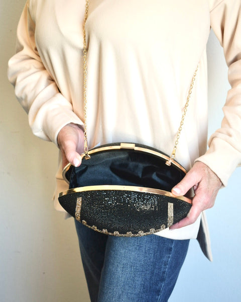 FOOTBALL BLING CLUTCH - 2 COLORS