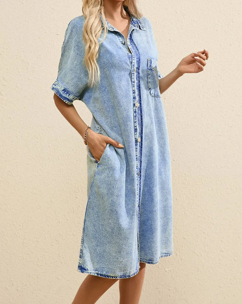 MADE FOR ME CHAMBRAY DRESS