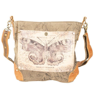 BUTTERFLY PRINT SHOULDER BAG