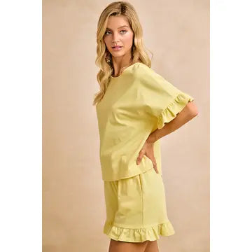 Lemon Drop Top and Short Set