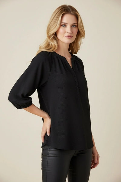 Katrina Blouse - Black - Reg/Curvy