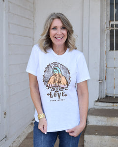 LOVE  GUADALUPE T-SHIRT BY JUNK GYPSY - REG/CURVY