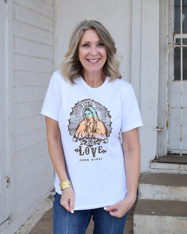 LOVE  GUADALUPE T-SHIRT BY JUNK GYPSY - REG/CURVY