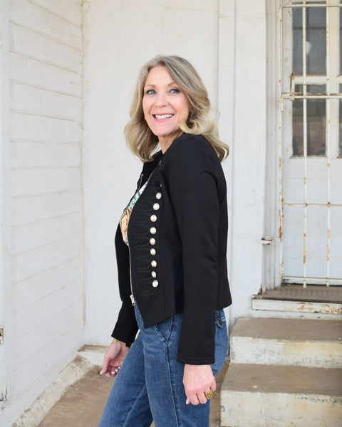 MILITARY JACKET BY JUNK GYPSY - BLACK