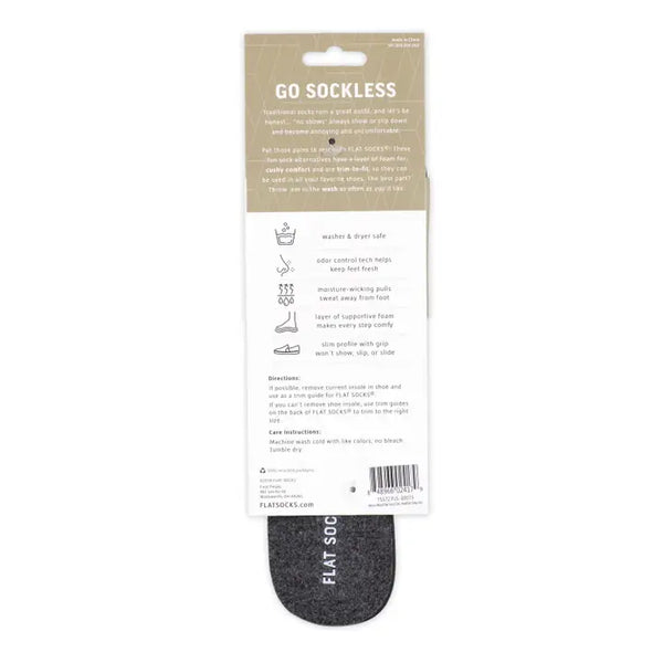 Flat Socks No Socks - Dark Heather Grey - Salty Lime Boutique
