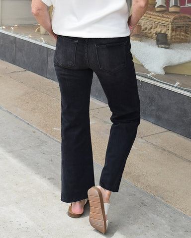 TC MR CROP STRAIGHT JEANS BY RISEN - BLACK