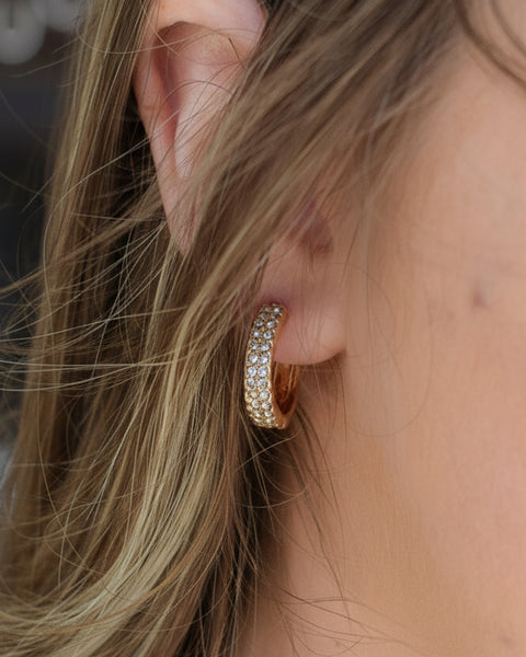 CRYSTAL HOOP EARRING - 2 COLORS - Salty Lime Boutique