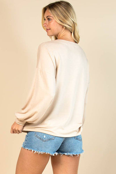 HOWDY HONEY GRAPHIC SWEATSHIRT: LIGHT RUST