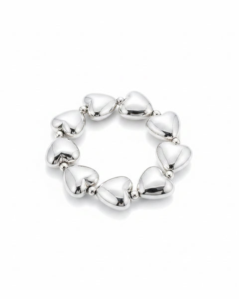 Puffy Heart Stretchy Bracelet - 2 Colors - Salty Lime Boutique