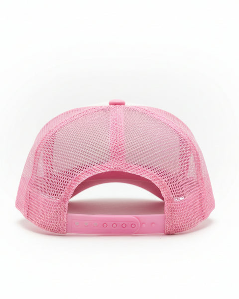 A HORSE GIRL TRUCKER HAT -  PINK/WHITE - Salty Lime Boutique