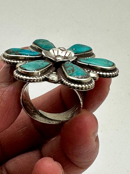 Authentic Tibetan Turquoise Adjustable Ring