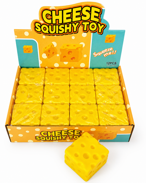 Cheese Squishy Toy – Super Soft Sensory Cube MSS3 - Salty Lime Boutique