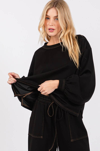 DEMI TOP AND PANT SET -  PINK