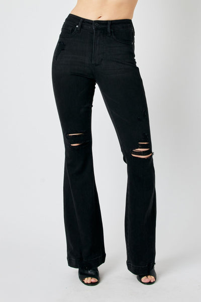 HW TUMMY CONTROL FLARE JEANS BY JUDY BLUE
