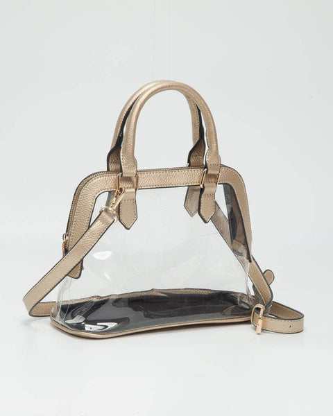 TG10773 Analise Clear Satchel/Crossbody Bag: Gold - Salty Lime Boutique