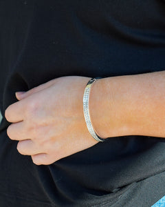 CRYSTAL PAVE HINGE BRACELET - 2 COLORS