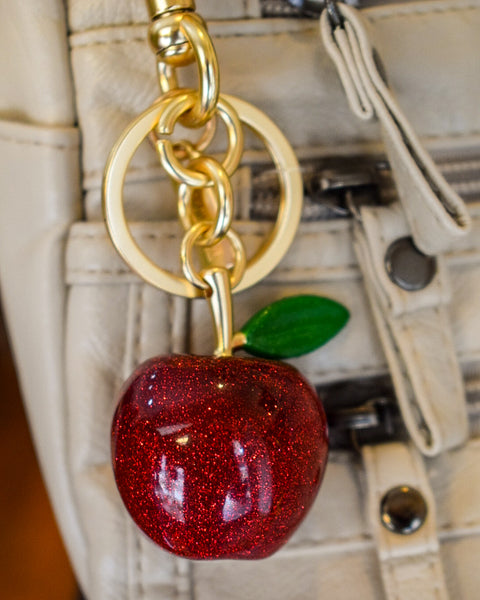 RED APPLE PURSE/KEY CHAIN CHARM